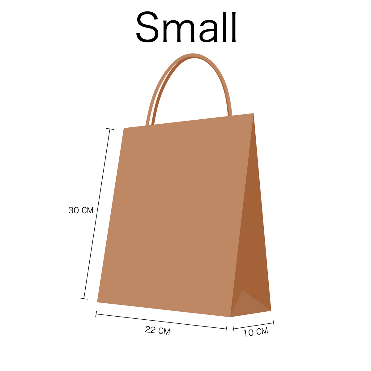 Small Brown Kraft Twist Handle Carrier Bags