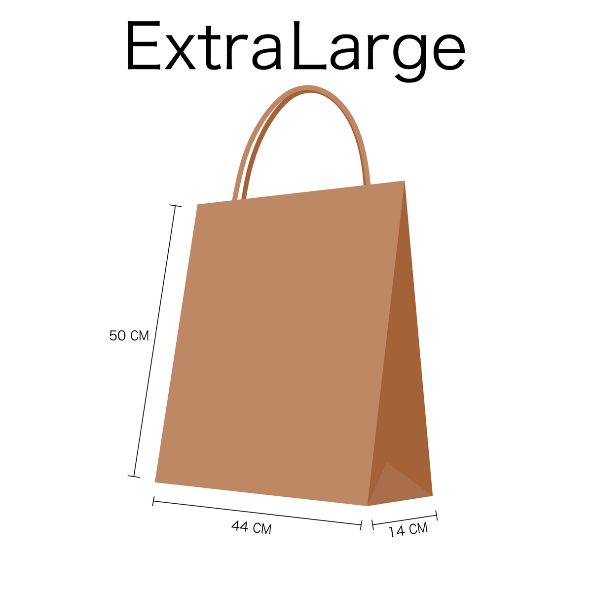 Extra Large Brown Kraft Twist Handle Paper Carrier Bags