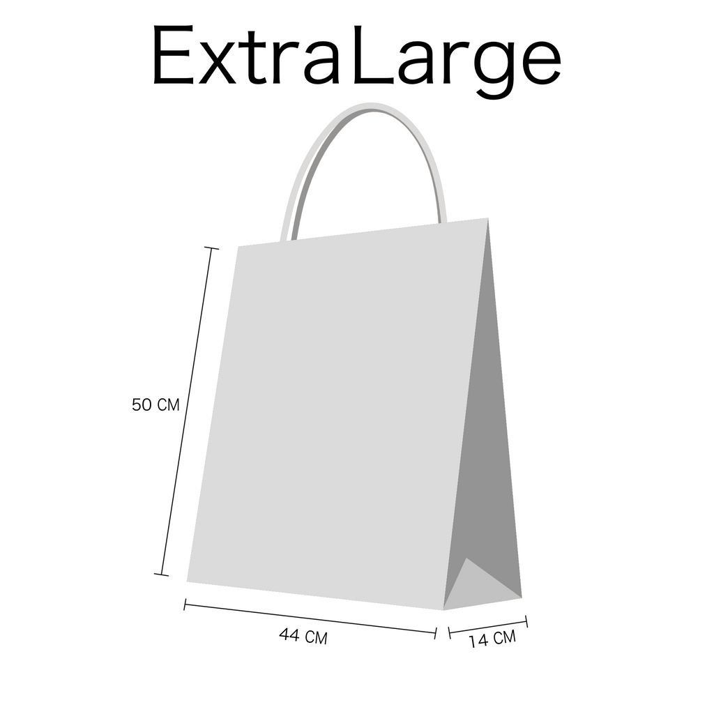 Extra Large White Kraft Twist Handle Carrier Bags