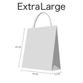 Extra Large White Kraft Twist Handle Carrier Bags