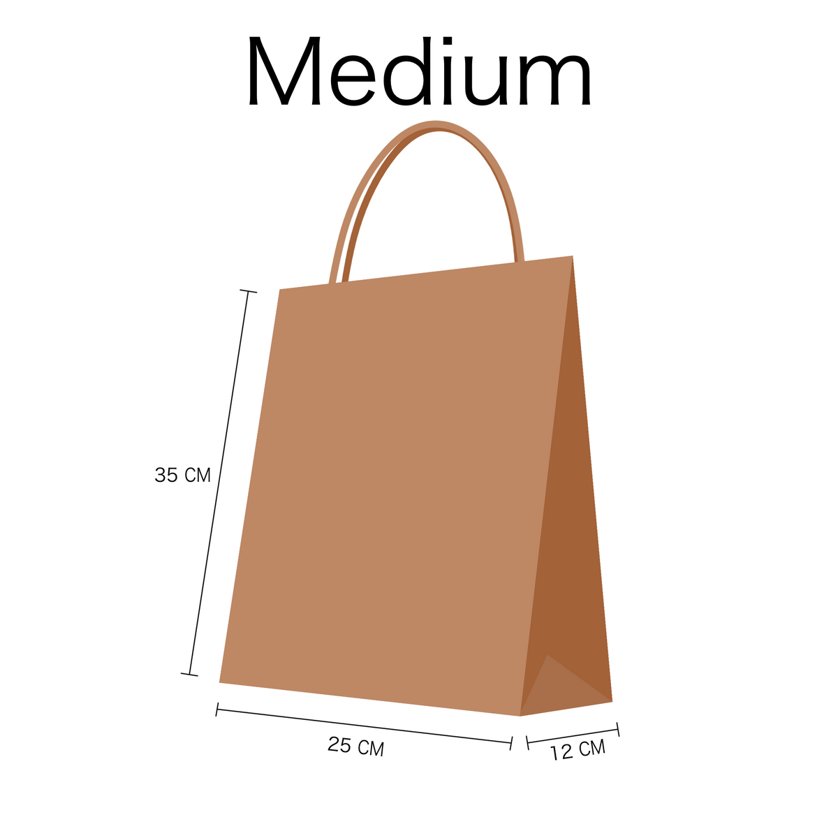 Medium Brown Kraft Twist Handle Carrier Bags