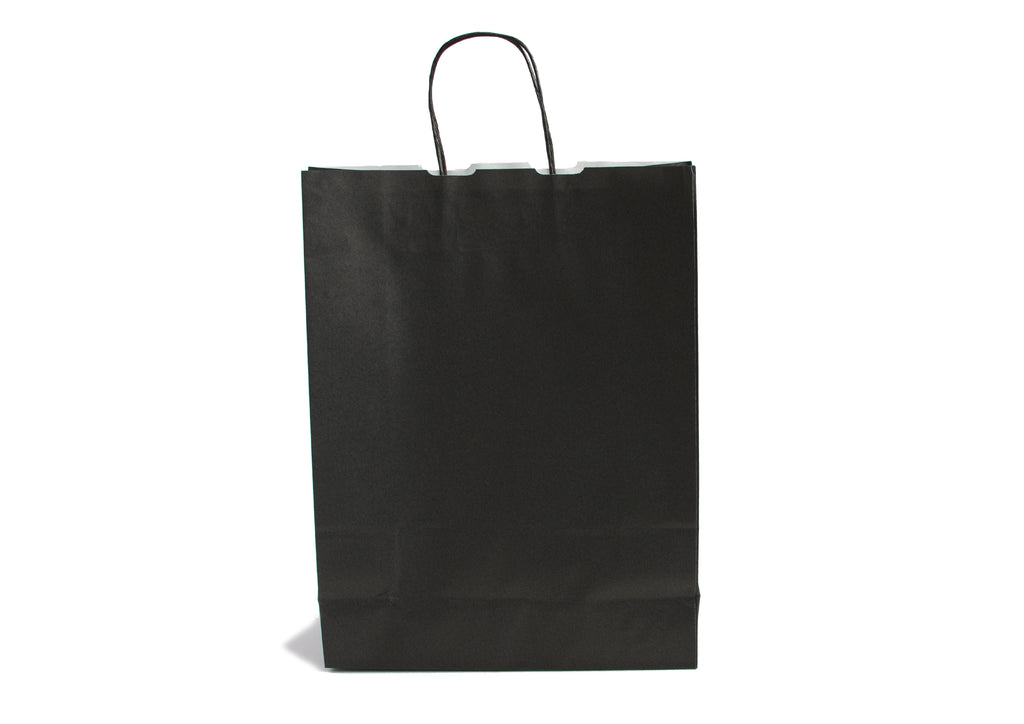 Large Black Kraft Twist Handle Carrier Bags