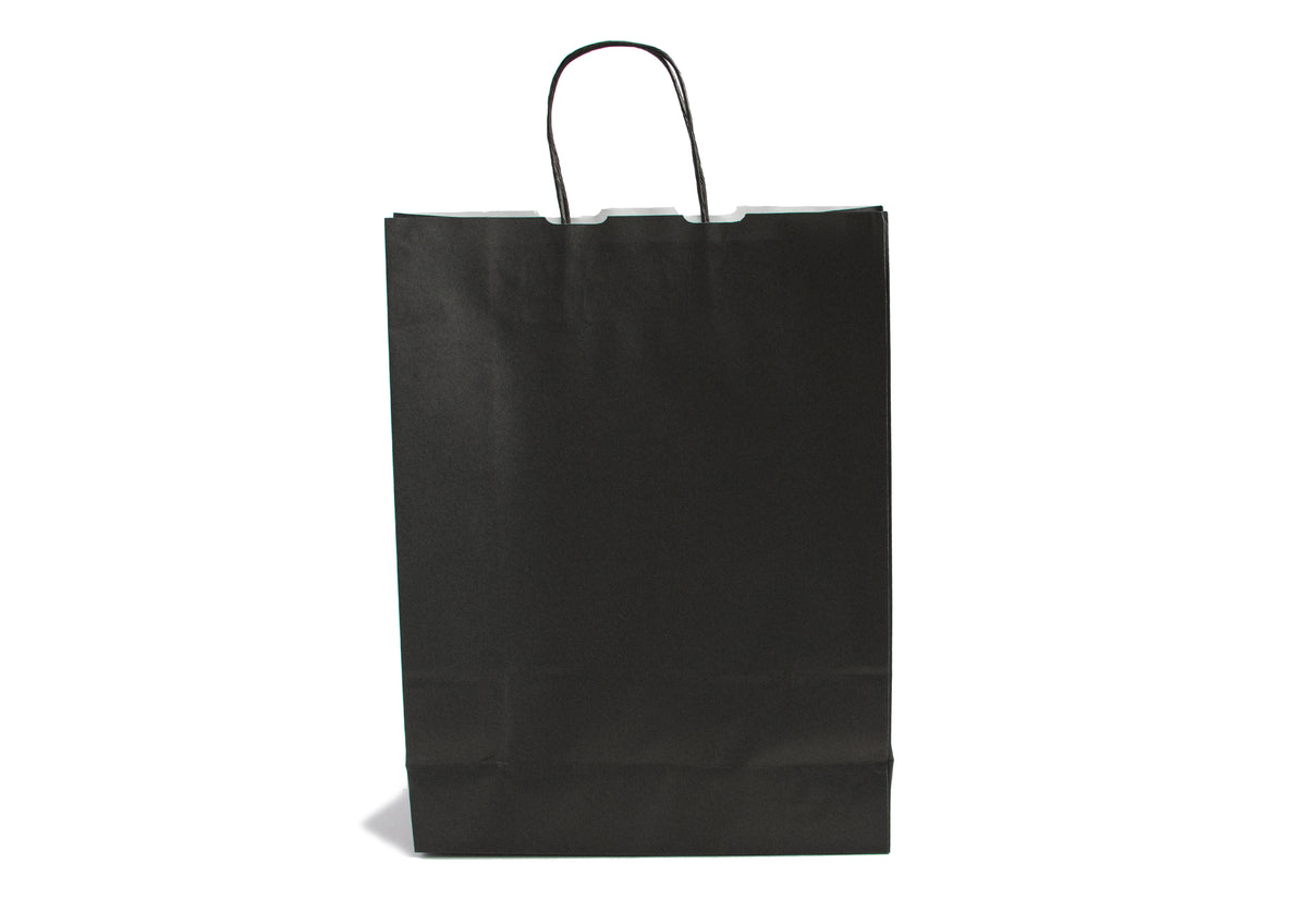 Large Black Kraft Twist Handle Carrier Bags