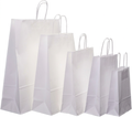 Jewellery White Kraft Twist Handle Carrier Bags