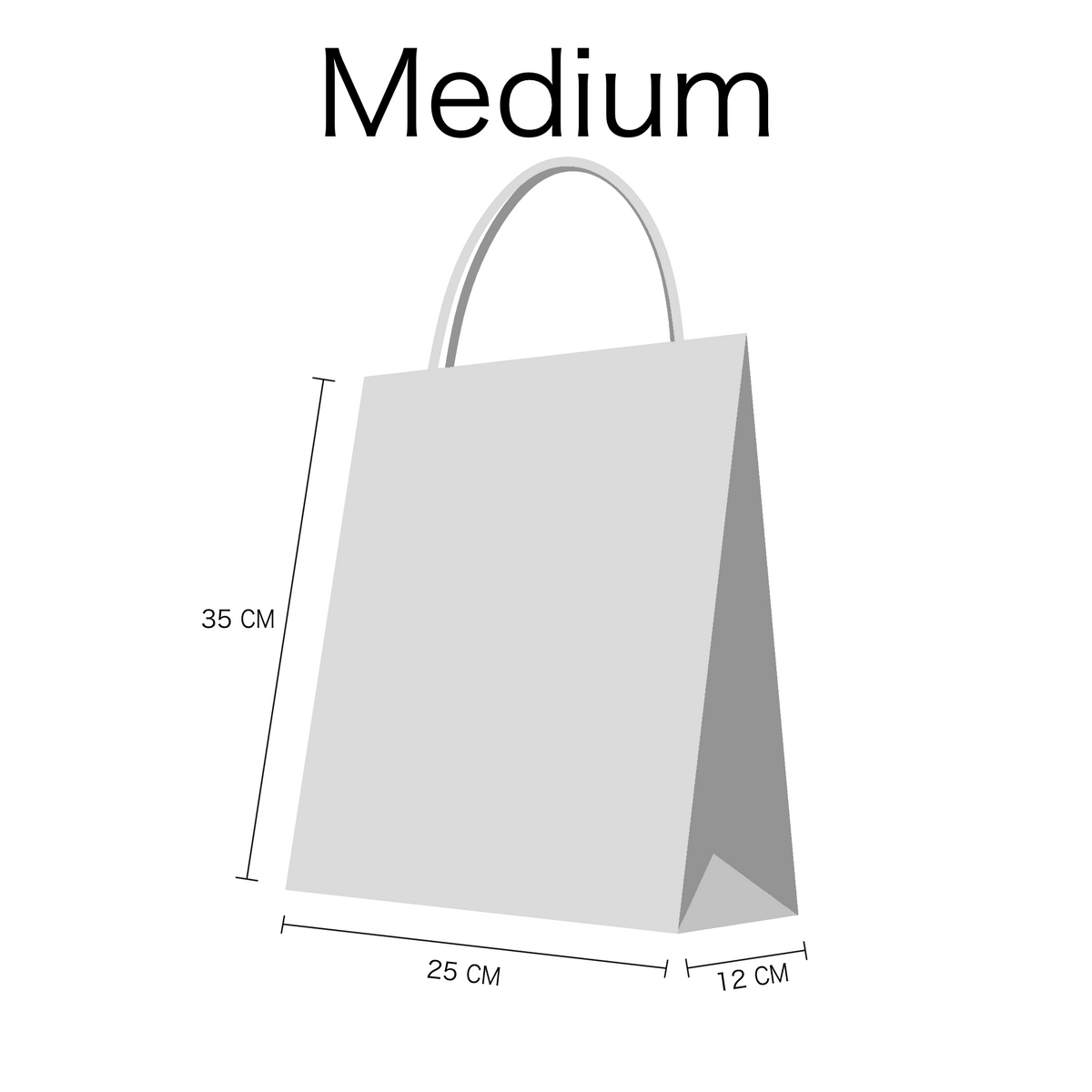 Medium White Kraft Twist Handle Carrier Bags