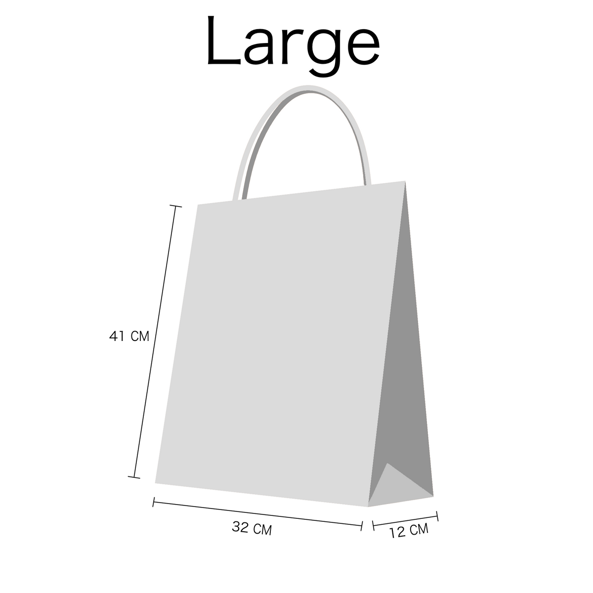 Large White Kraft Twist Handle Carrier Bags