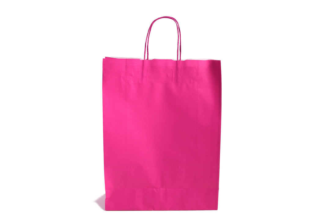 Accessory Pink Kraft Twist Handle Carrier Bags